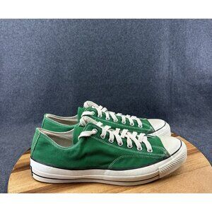 Vintage Converse Low Top Chuck Taylor Black Label Green Sz 14.5 60s 70s USA Made